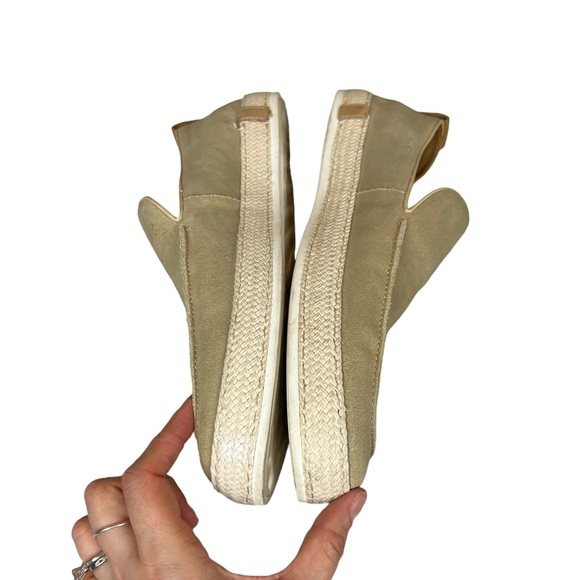 Moretti Navajo Suede Moc Toe Espadrilles Mens Size 13 D Tan Loafer Slip On - Picture 6 of 7